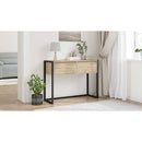 vidaXL Végasztal fiókkal tárolóval Sonoma 100 x 36 x 75 cm Faanyag