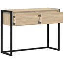 vidaXL Végasztal fiókkal tárolóval Sonoma 100 x 36 x 75 cm Faanyag