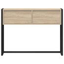 vidaXL Végasztal fiókkal tárolóval Sonoma 100 x 36 x 75 cm Faanyag