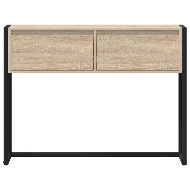 vidaXL Végasztal fiókkal tárolóval Sonoma 100 x 36 x 75 cm Faanyag