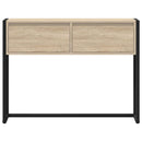 vidaXL Végasztal fiókkal tárolóval Sonoma 100 x 36 x 75 cm Faanyag