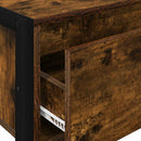 vidaXL Végasztal fiókkal Füstös tölgy 100 x 36 x 75 cm Faanyag