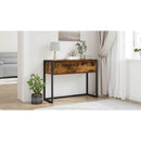 vidaXL Végasztal fiókkal Füstös tölgy 100 x 36 x 75 cm Faanyag