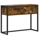 vidaXL Végasztal fiókkal Füstös tölgy 100 x 36 x 75 cm Faanyag