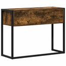 vidaXL Végasztal fiókkal Füstös tölgy 100 x 36 x 75 cm Faanyag