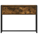 vidaXL Végasztal fiókkal Füstös tölgy 100 x 36 x 75 cm Faanyag