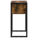 vidaXL Végasztal fiókkal Füstös tölgy 100 x 36 x 75 cm Faanyag