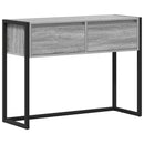 vidaXL Végasztal fiókkal Szürke Sonoma 100 x 36 x 75 cm Faanyag
