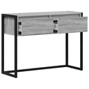 vidaXL Végasztal fiókkal Szürke Sonoma 100 x 36 x 75 cm Faanyag