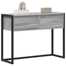 vidaXL Végasztal fiókkal Szürke Sonoma 100 x 36 x 75 cm Faanyag