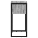 vidaXL Végasztal fiókkal Szürke Sonoma 100 x 36 x 75 cm Faanyag