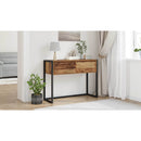 vidaXL Végasztal fiókkal tárolóval Öreg fa 100 x 36 x 75 cm Faanyag