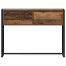 vidaXL Végasztal fiókkal tárolóval Öreg fa 100 x 36 x 75 cm Faanyag