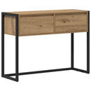 vidaXL Végasztal fiókkal Művészi tölgy 100 x 36 x 75 cm Faanyag