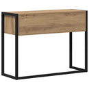 vidaXL Végasztal fiókkal Művészi tölgy 100 x 36 x 75 cm Faanyag