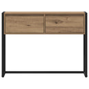 vidaXL Végasztal fiókkal Művészi tölgy 100 x 36 x 75 cm Faanyag