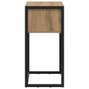 vidaXL Végasztal fiókkal Művészi tölgy 100 x 36 x 75 cm Faanyag