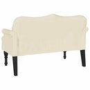 vidaXL Chesterfield Pad párnával Krém 120,5 x 65 x 75 cm Műbőr