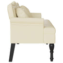 vidaXL Chesterfield Pad párnával Krém 120,5 x 65 x 75 cm Műbőr