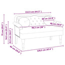 vidaXL Chesterfield Pad párnával Krém 120,5 x 65 x 75 cm Műbőr