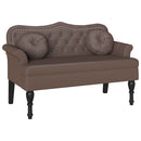 vidaXL Chesterfield Pad párnával Barna 120,5 x 65 x 75 cm Műbőr