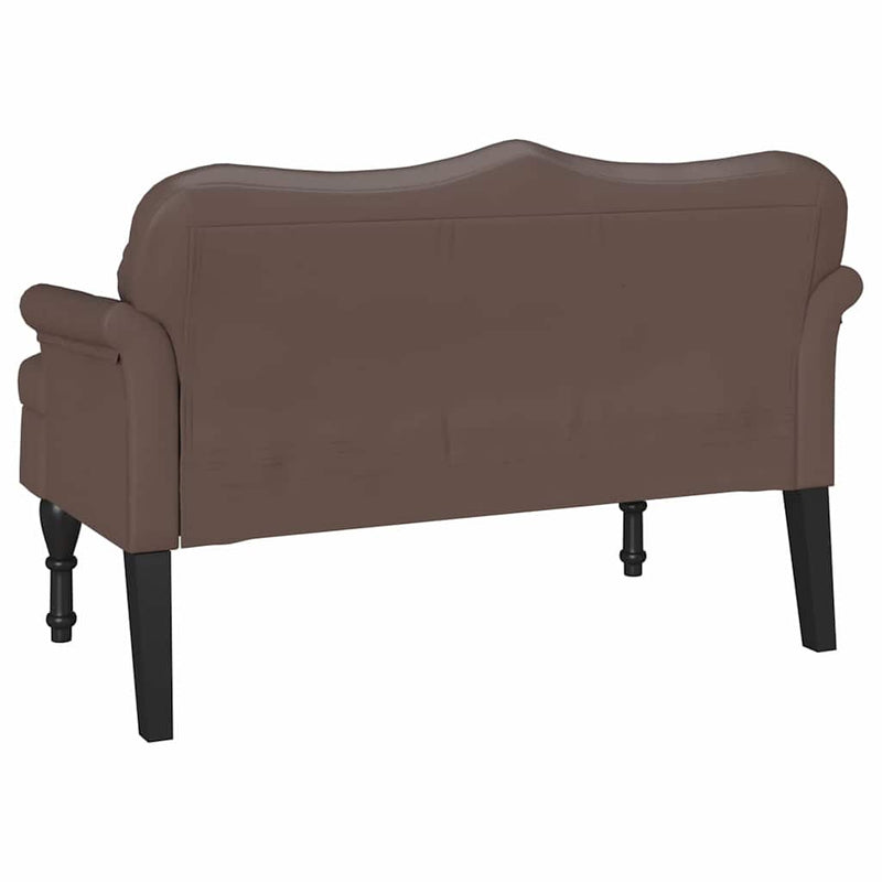 vidaXL Chesterfield Pad párnával Barna 120,5 x 65 x 75 cm Műbőr