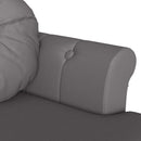 vidaXL Chesterfield Pad párnával Szürke 120,5 x 65 x 75 cm Műbőr