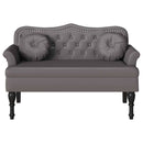 vidaXL Chesterfield Pad párnával Szürke 120,5 x 65 x 75 cm Műbőr