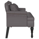 vidaXL Chesterfield Pad párnával Szürke 120,5 x 65 x 75 cm Műbőr