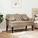 vidaXL Chesterfield Pad párnával Cappuccino 120,5 x 65 x 75 cm Műbőr