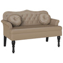 vidaXL Chesterfield Pad párnával Cappuccino 120,5 x 65 x 75 cm Műbőr