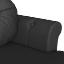 vidaXL Chesterfield Pad párnával Fekete 120,5 x 65 x 75 cm Műbőr
