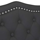 vidaXL Chesterfield Pad párnával Fekete 120,5 x 65 x 75 cm Műbőr