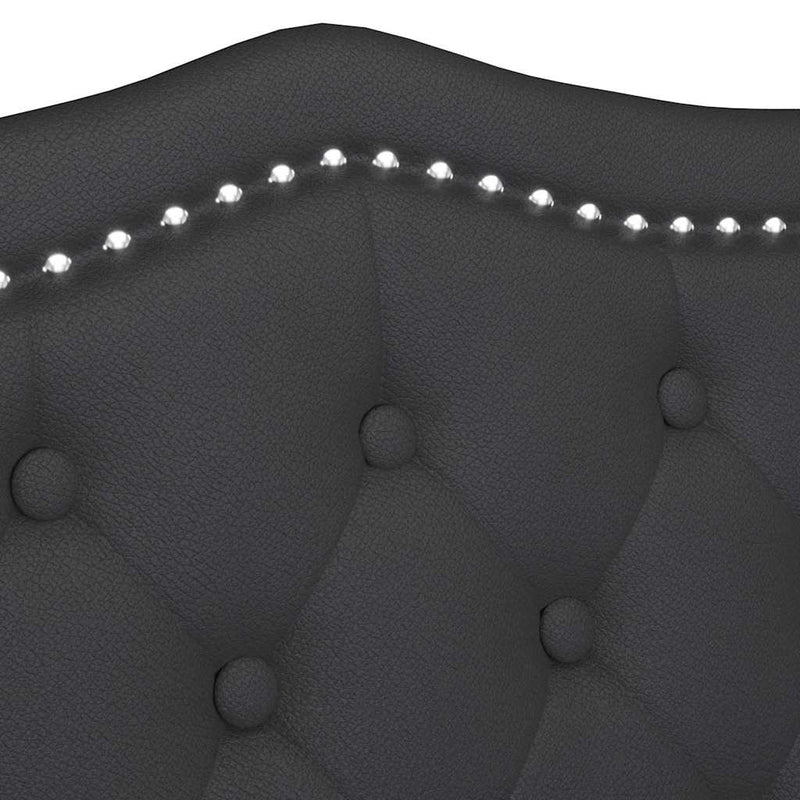 vidaXL Chesterfield Pad párnával Fekete 120,5 x 65 x 75 cm Műbőr