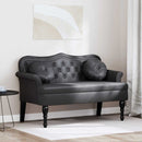 vidaXL Chesterfield Pad párnával Fekete 120,5 x 65 x 75 cm Műbőr