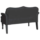 vidaXL Chesterfield Pad párnával Fekete 120,5 x 65 x 75 cm Műbőr