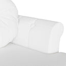 vidaXL Chesterfield Pad párnával Fehér 120,5 x 65 x 75 cm Műbőr