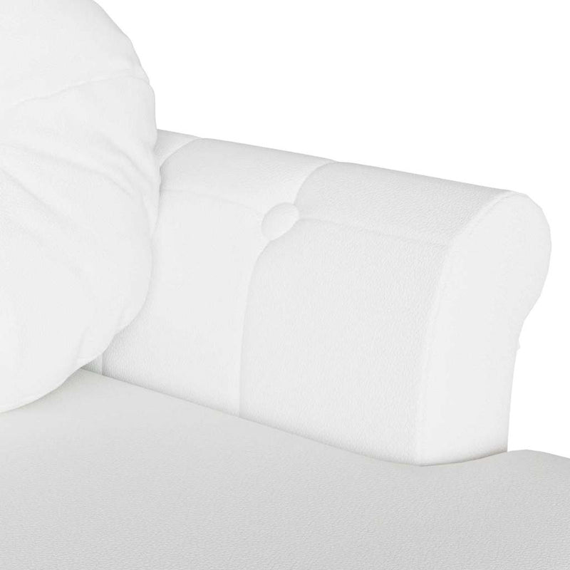 vidaXL Chesterfield Pad párnával Fehér 120,5 x 65 x 75 cm Műbőr