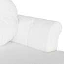 vidaXL Chesterfield Pad párnával Fehér 120,5 x 65 x 75 cm Műbőr