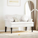 vidaXL Chesterfield Pad párnával Fehér 120,5 x 65 x 75 cm Műbőr