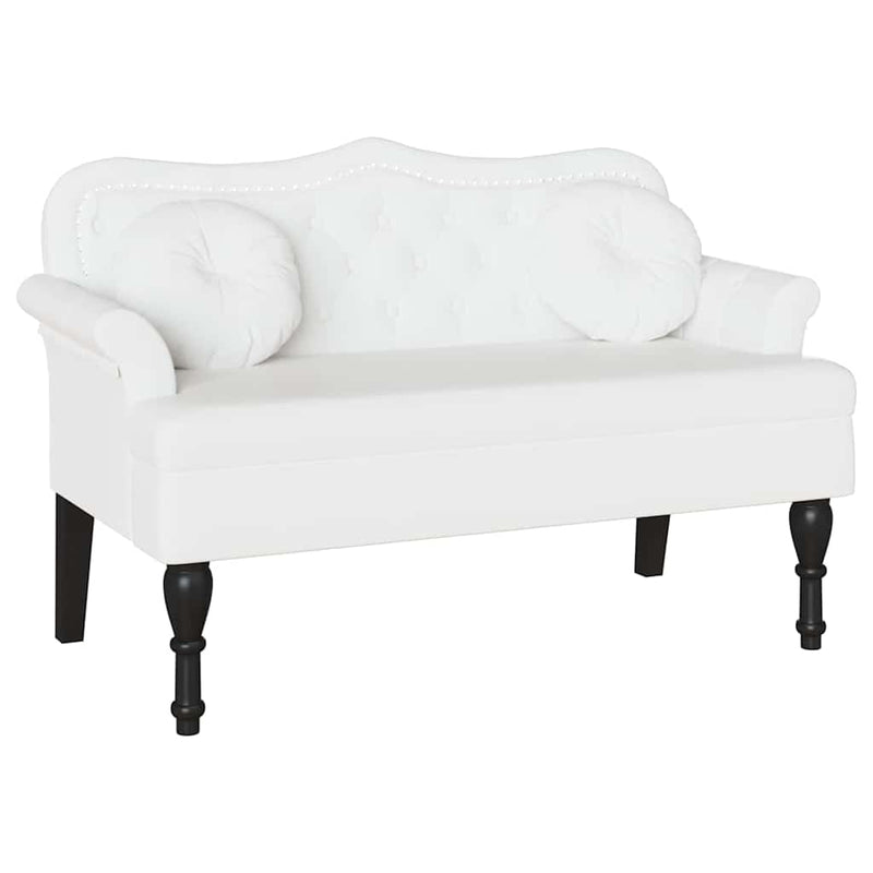 vidaXL Chesterfield Pad párnával Fehér 120,5 x 65 x 75 cm Műbőr