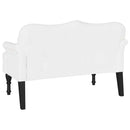 vidaXL Chesterfield Pad párnával Fehér 120,5 x 65 x 75 cm Műbőr
