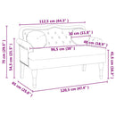 vidaXL Chesterfield Pad párnával Fehér 120,5 x 65 x 75 cm Műbőr