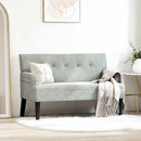 vidaXL Chesterfield Pad Világosszürke 112 x 65,5 x 75 cm Bársony