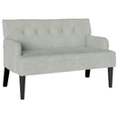 vidaXL Chesterfield Pad Világosszürke 112 x 65,5 x 75 cm Bársony