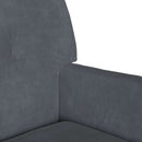 vidaXL Chesterfield Pad Sötétszürke 112 x 65,5 x 75 cm Bársony