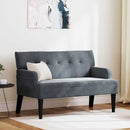 vidaXL Chesterfield Pad Sötétszürke 112 x 65,5 x 75 cm Bársony