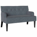 vidaXL Chesterfield Pad Sötétszürke 112 x 65,5 x 75 cm Bársony