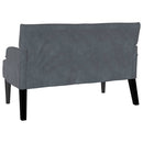vidaXL Chesterfield Pad Sötétszürke 112 x 65,5 x 75 cm Bársony