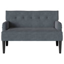 vidaXL Chesterfield Pad Sötétszürke 112 x 65,5 x 75 cm Bársony
